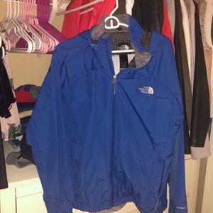 BLUE North Face Rain Jacket